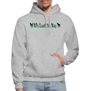 K9s Lead the Way - Military - Gildan Heavy Blend Adult Hoodie - heather gray