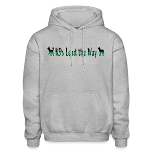 K9s Lead the Way - Military - Gildan Heavy Blend Adult Hoodie - heather gray