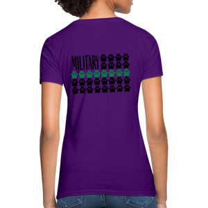 K9s Lead the Way - Military - Women's T-Shirt - purple