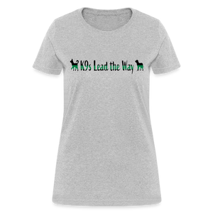 K9s Lead the Way - Military - Women's T-Shirt - heather gray