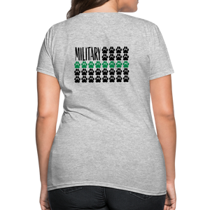 K9s Lead the Way - Military - Women's T-Shirt - heather gray