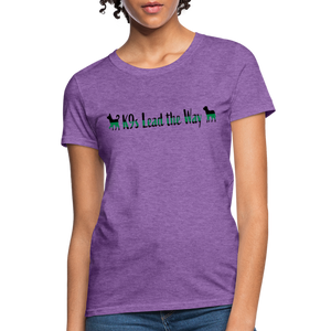 K9s Lead the Way - Military - Women's T-Shirt - purple heather