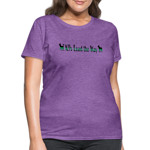 K9s Lead the Way - Military - Women's T-Shirt - purple heather