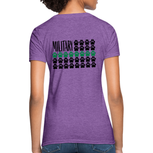 K9s Lead the Way - Military - Women's T-Shirt - purple heather