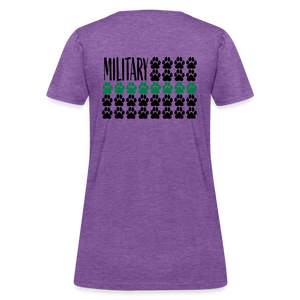 K9s Lead the Way - Military - Women's T-Shirt - purple heather