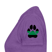 Load image into Gallery viewer, K9s Lead the Way - Military - Women&#39;s T-Shirt - purple heather
