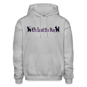 K9s Lead the Way - Service - Gildan Heavy Blend Adult Hoodie - heather gray